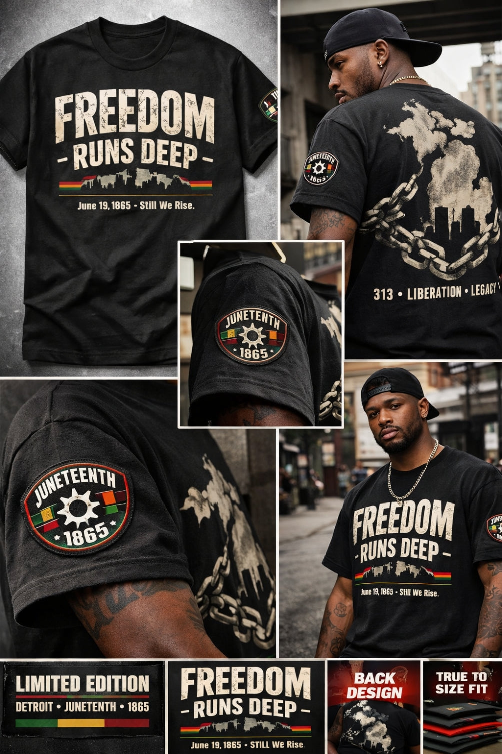 Freedom Runs Deep Juneteenth unisex