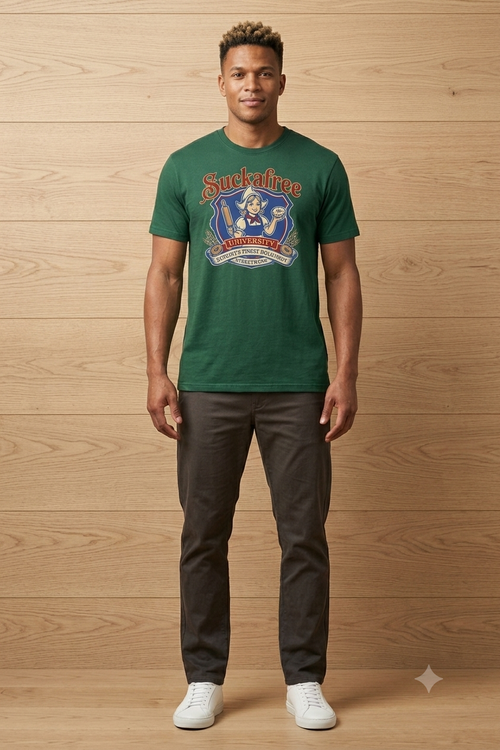 SUCKAFREE UNIVERSITY: THE SFU HEAVYWEIGHT STREETWEAR JOGGERS (FOREST GREEN)