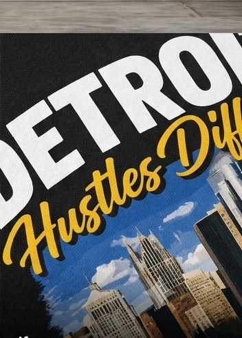 SUCKAFREE UNIVERSITY: "Detroit Hustles Different" Hoodie (Black)