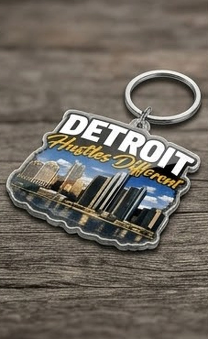 SUCKAFREE UNIVERSITY: "Detroit Hustles Different" Keychain