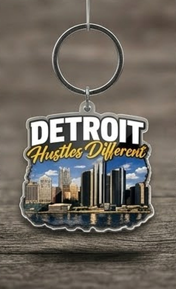 SUCKAFREE UNIVERSITY: "Detroit Hustles Different" Keychain